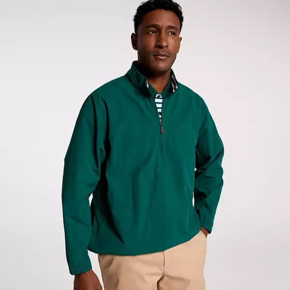 NWT Walter Hagen Green 1/4 Zip Water Repellent Windbreaker‎ Golf Jacket Size XL